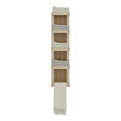 Arlington 5-Tier Wall Towel Rack, Vertical Storage Organizer for Bathroom Towels and Accessories