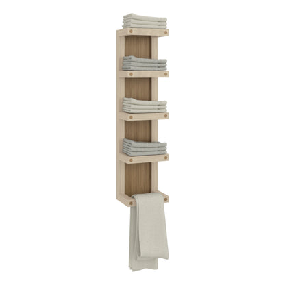 Arlington 5-Tier Wall Towel Rack, Vertical Storage Organizer for Bathroom Towels and Accessories