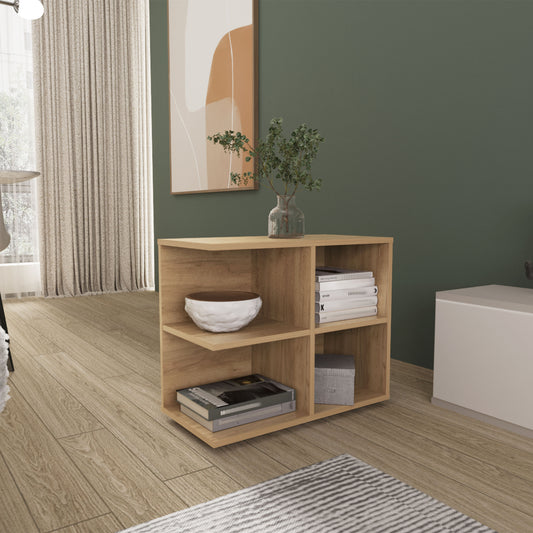 Royal Console Sideboard Cart With Two Doors And Open Shelves, Multipurpose Storage Unit