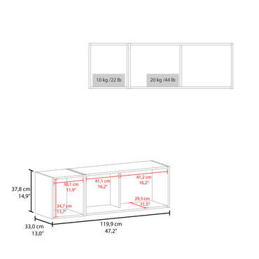 Aster 47" W Wall Cabinet Smoke