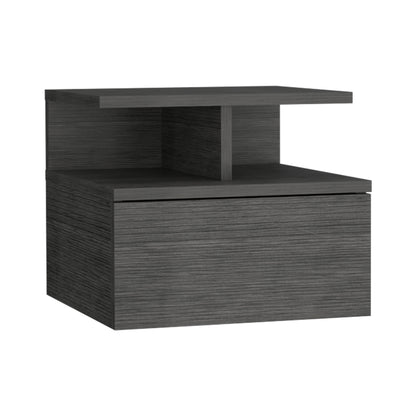 Adele Floating Nightstand, With One Drawer And Two Small Below Shelves For Storage or Decor