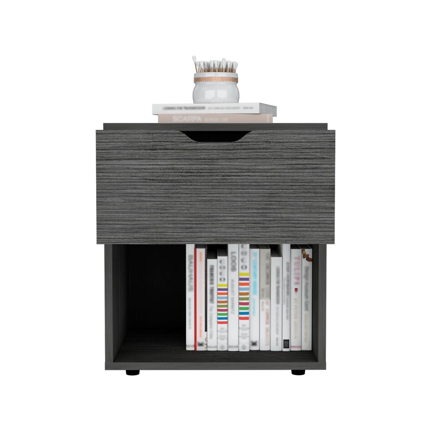 Aberdeeen 19.7-Inch High Nightstand Light Gray
