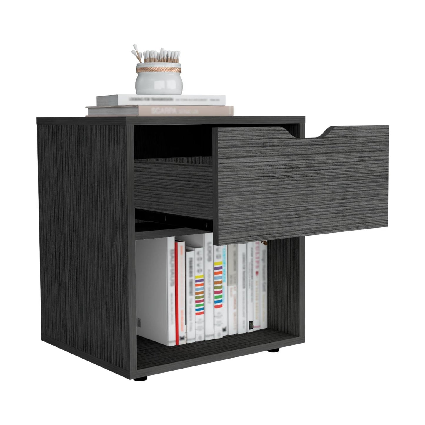 Aberdeeen 19.7-Inch High Nightstand Light Gray
