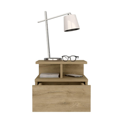 Adele Floating Nightstand, With One Drawer And Two Small Below Shelves For Storage or Decor
