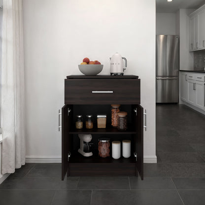 Mayorca Compact Multistorage Cabinet with One Drawer and Two Doors Cabinet with Interior Storage, Kitchen and Coffee Station Storage Option
