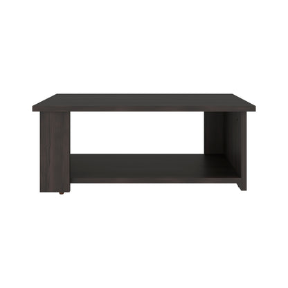 Dago Modern Coffee Table with Open Storage Shelf, Rectangular Center Table for Living Room, Apartment, Family Room or Lounge Area