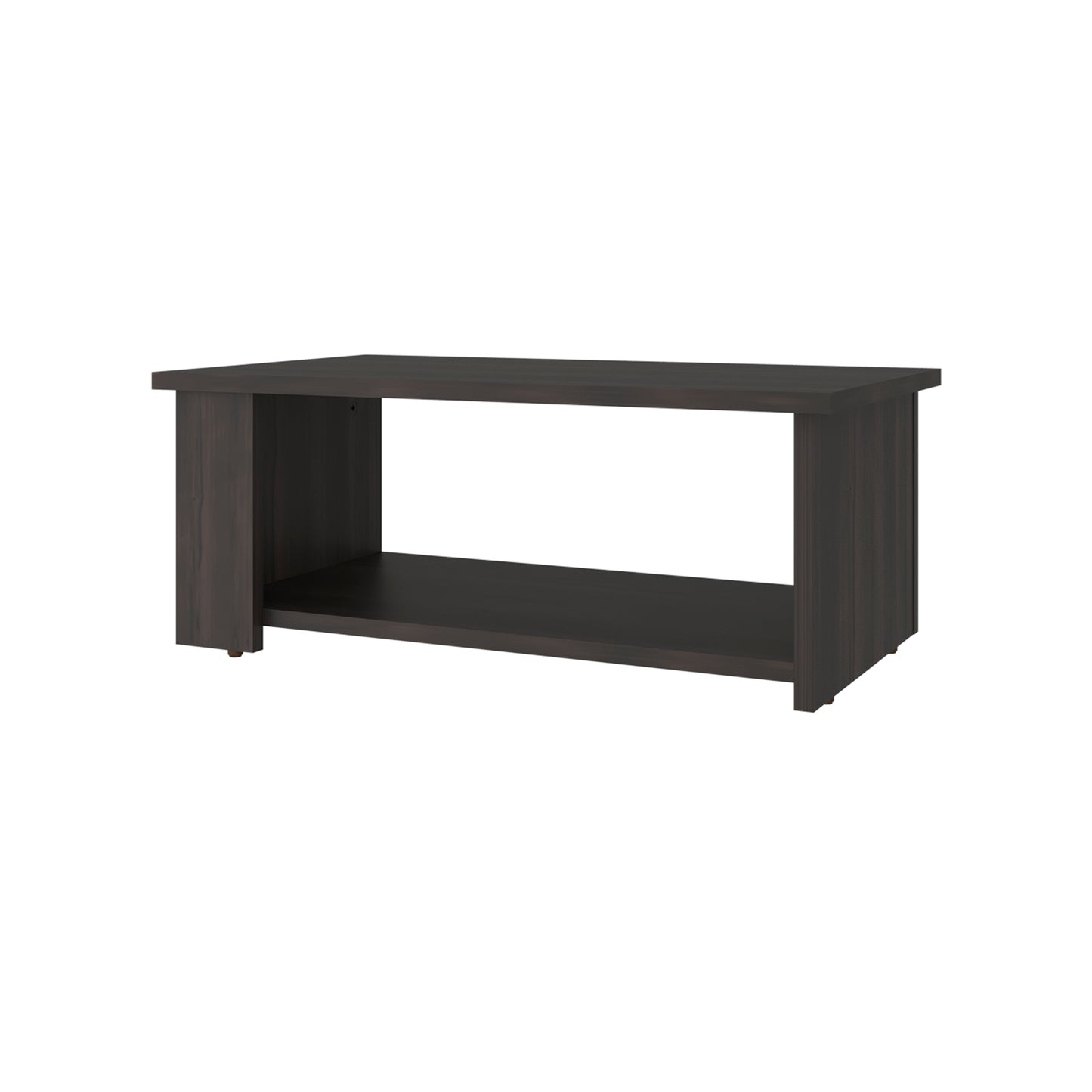 Dago Modern Coffee Table with Open Storage Shelf, Rectangular Center Table for Living Room, Apartment, Family Room or Lounge Area