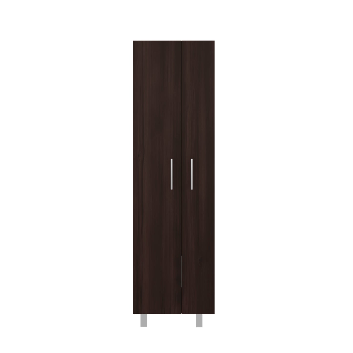 TUHOME Nala Cleaning Cabinet, Freestanding Utility Storage with Double Door Cabinet, Five Shelves, Broom and Mop Compartment, Space-Saving Organization for Laundry Room, Kitchen or Garage