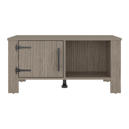 Freedom Rustic Farmhouse Coffee Table with One Door Storage Cabinet and Open Shelf