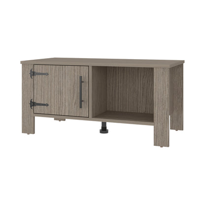 Freedom Rustic Farmhouse Coffee Table with One Door Storage Cabinet and Open Shelf