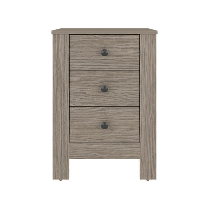 Freedom Rustic Farmhouse Nightstand and Side Table with 3 Drawers, Freestanding Compact Bedside Organizer