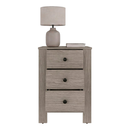 Freedom Rustic Farmhouse Nightstand and Side Table with 3 Drawers, Freestanding Compact Bedside Organizer