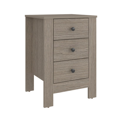 Freedom Rustic Farmhouse Nightstand and Side Table with 3 Drawers, Freestanding Compact Bedside Organizer