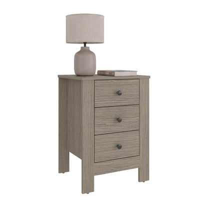 Freedom Rustic Farmhouse Nightstand and Side Table with 3 Drawers, Freestanding Compact Bedside Organizer