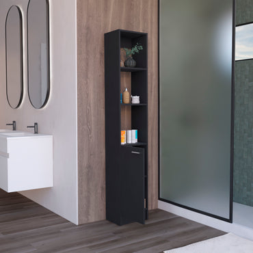 Parks Linen Bathroom Storage Cabinet with one Doors, Tall Bathroom Cabinet with 6 Shelves, for Bathroom, Living Room, Kitchen