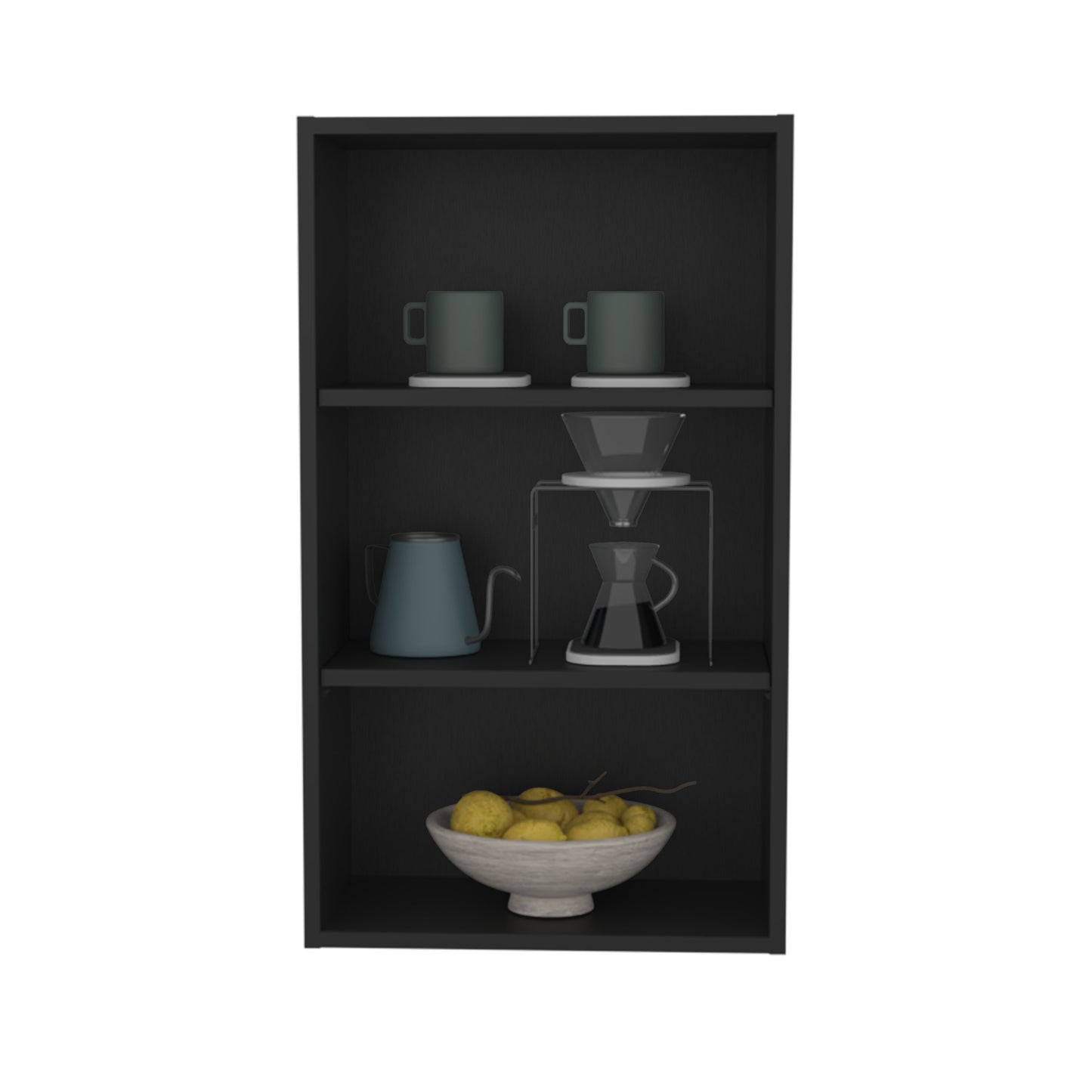 Eco 36" High Open 3-Tier Wall Cabinet, Wall Shelf, Storage Cabinet, Cube Shelf Bedroom, Office, Living Room, Garage