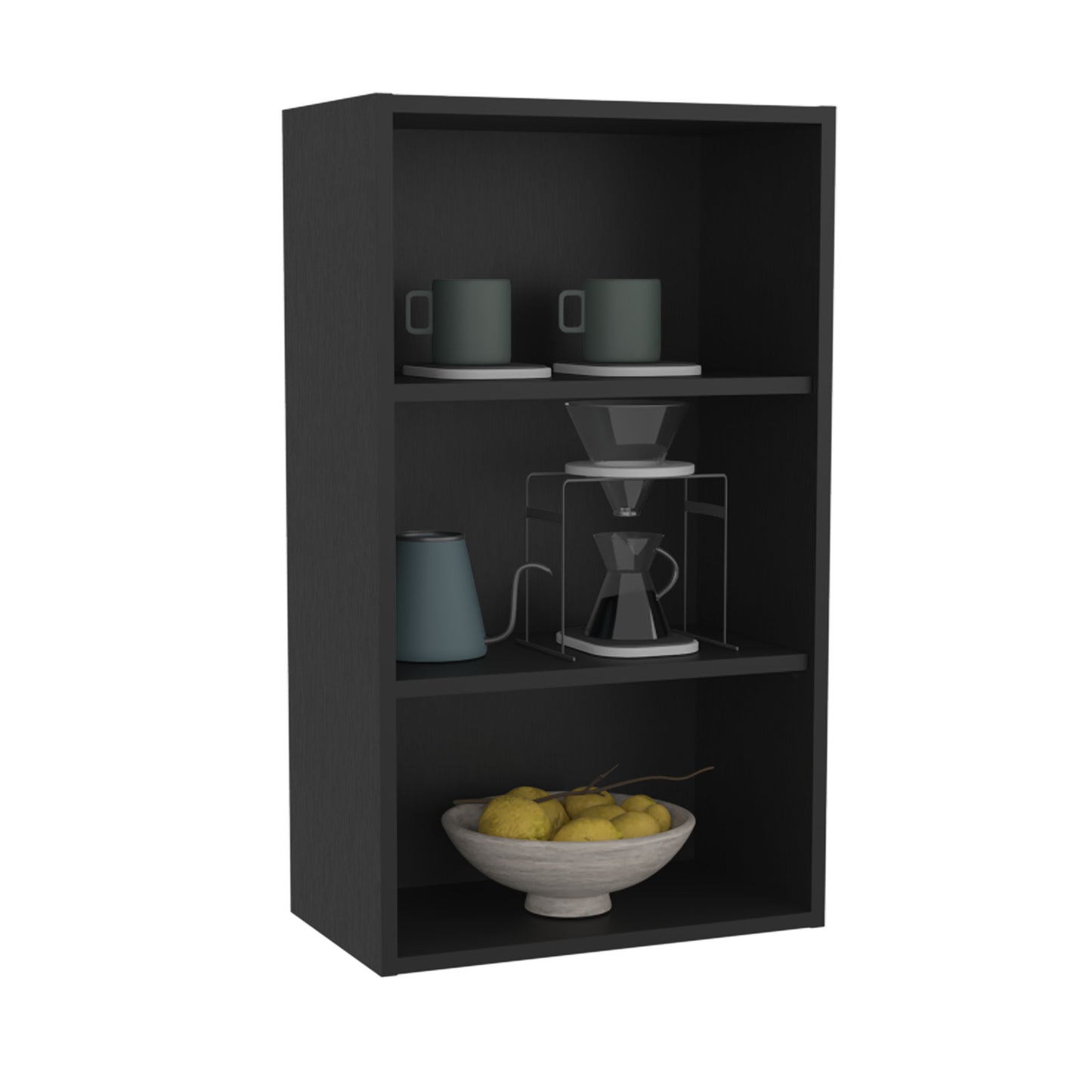 Eco 36" High Open 3-Tier Wall Cabinet, Wall Shelf, Storage Cabinet, Cube Shelf Bedroom, Office, Living Room, Garage