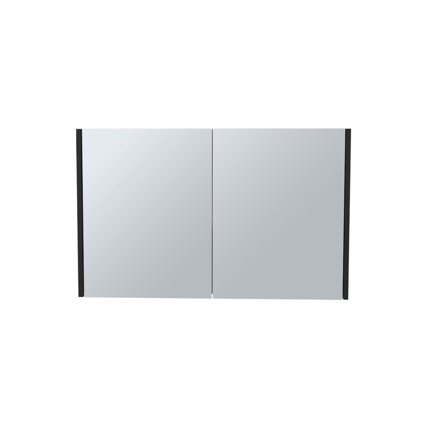 Bouti 19.7" H x 31.5" W Double Door Mirror Medicine Cabinet, Three interior Shelves for Bathroom, Kitchen