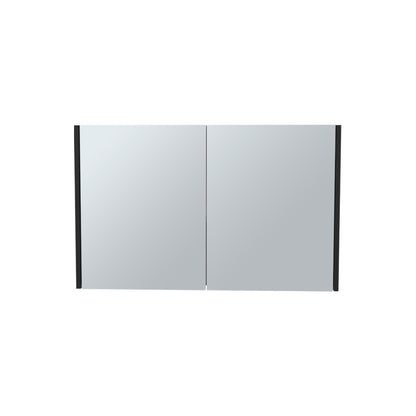 Bouti 19.7" H x 31.5" W Double Door Mirror Medicine Cabinet, Three interior Shelves for Bathroom, Kitchen