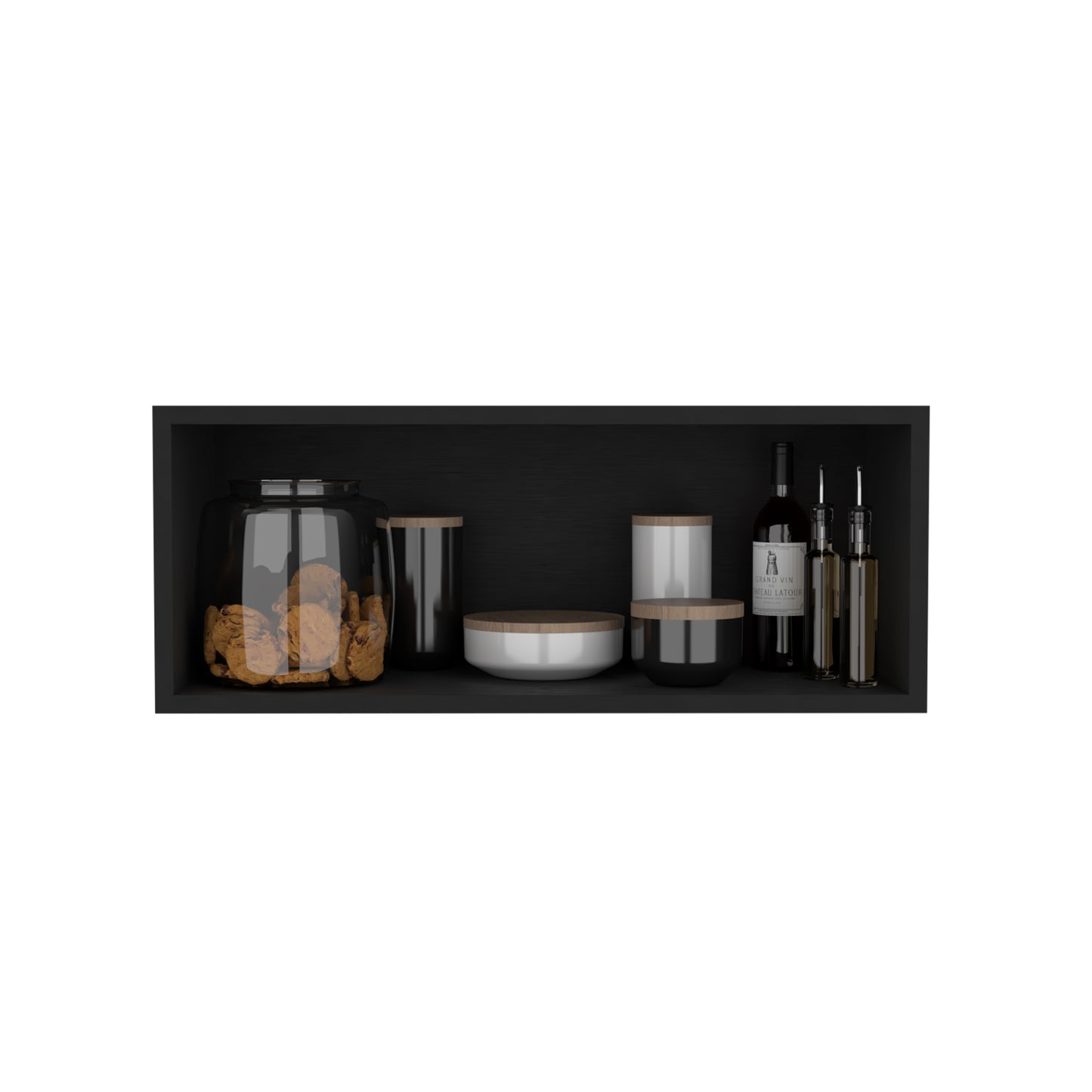 Wally 30" Wide x 12"H Open Wall Cabinet, Wall Shelf, Storage Cabinet, Cube Shelf Bedroom, Office, Living Room, Garage