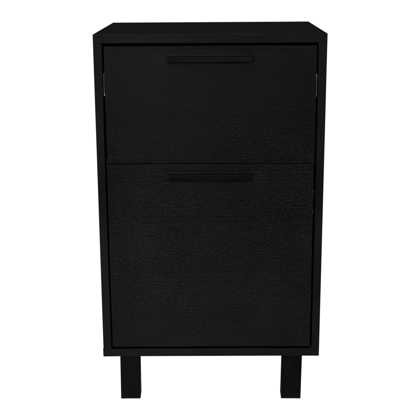 Secret Compact Nightstand with One Standard Drawer, Hidden Side Drawer and Storage Cabinet