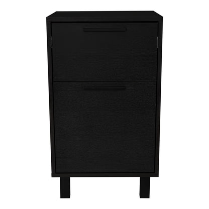 Secret Compact Nightstand with One Standard Drawer, Hidden Side Drawer and Storage Cabinet