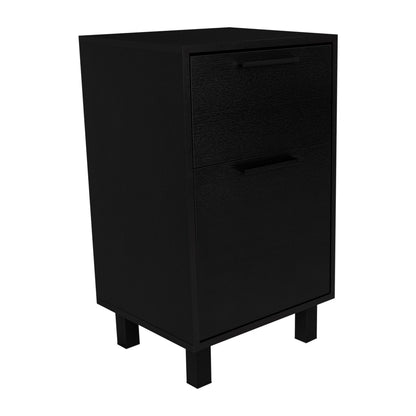 Secret Compact Nightstand with One Standard Drawer, Hidden Side Drawer and Storage Cabinet