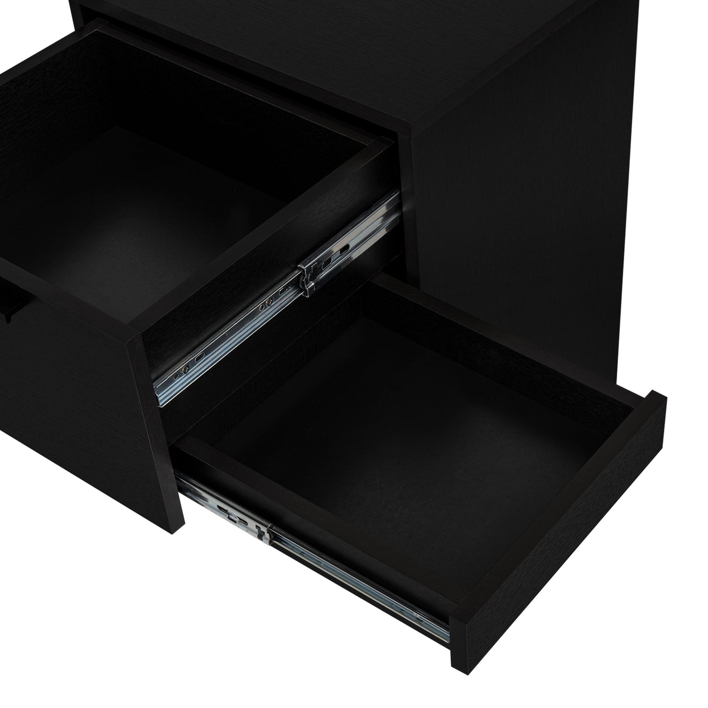 Secret Compact Nightstand with One Standard Drawer, Hidden Side Drawer and Storage Cabinet