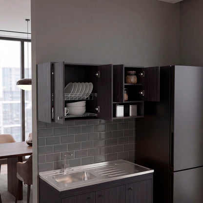 Napoleon Wall-Mounted Kitchen Cabinet with 4 Door Closed Sto - Wengue