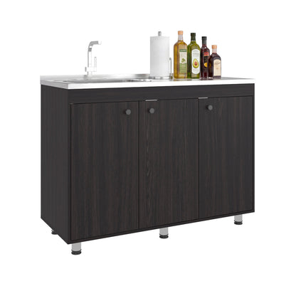 Napoleon Base Utility Sink Cabinet with Stainless Steel Coun - Wengue