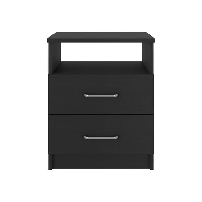 Napoles Nightstand, Superior Top, Two Drawers, One Shelf