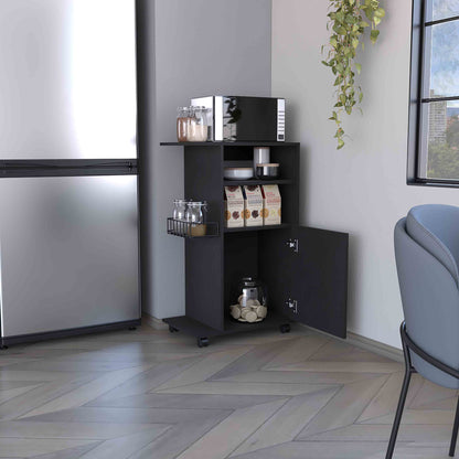 Clip Kitchen Cart, Single Door Cabinet, Four Casters