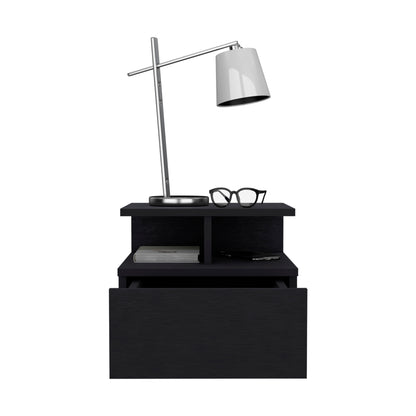 Adele Floating Nightstand, With One Drawer And Two Small Below Shelves For Storage or Decor