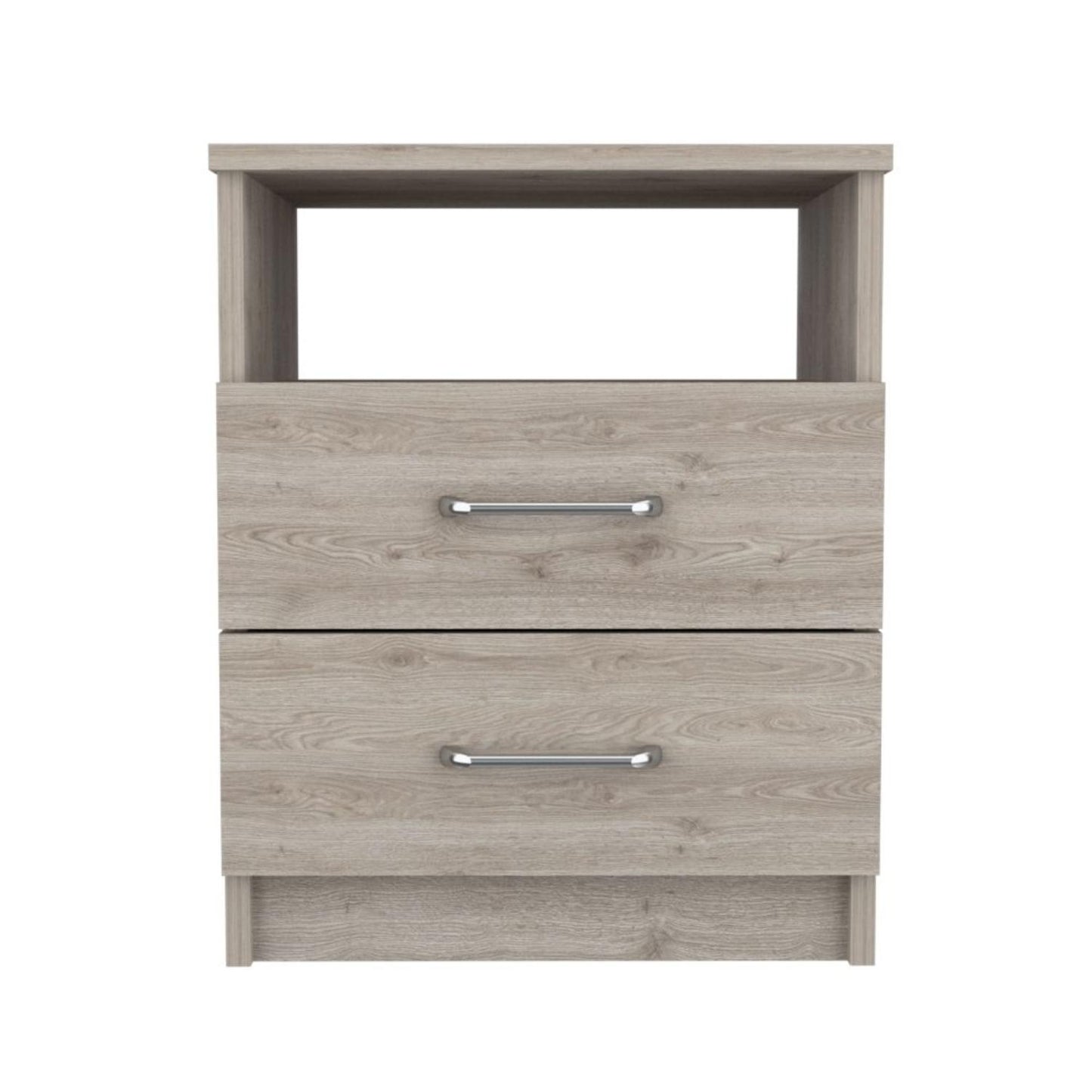 Napoles Nightstand, Superior Top, Two Drawers, One Shelf