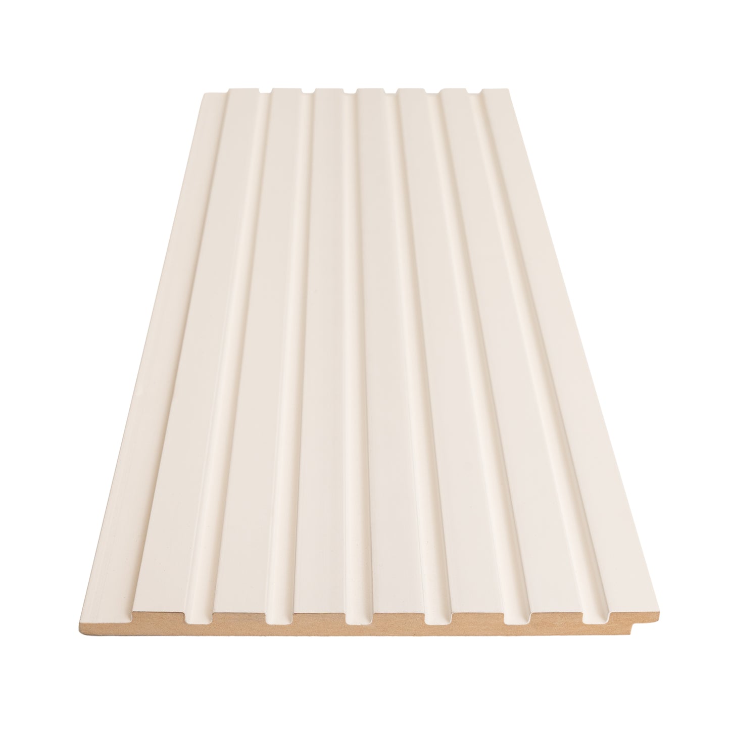 Flexible MDF Wall Panel - Textured Surface for Noise Reduction, Ready to Paint, White, 0.22" Depth, 7.79" Width, 108.27" Height, Easy Installation