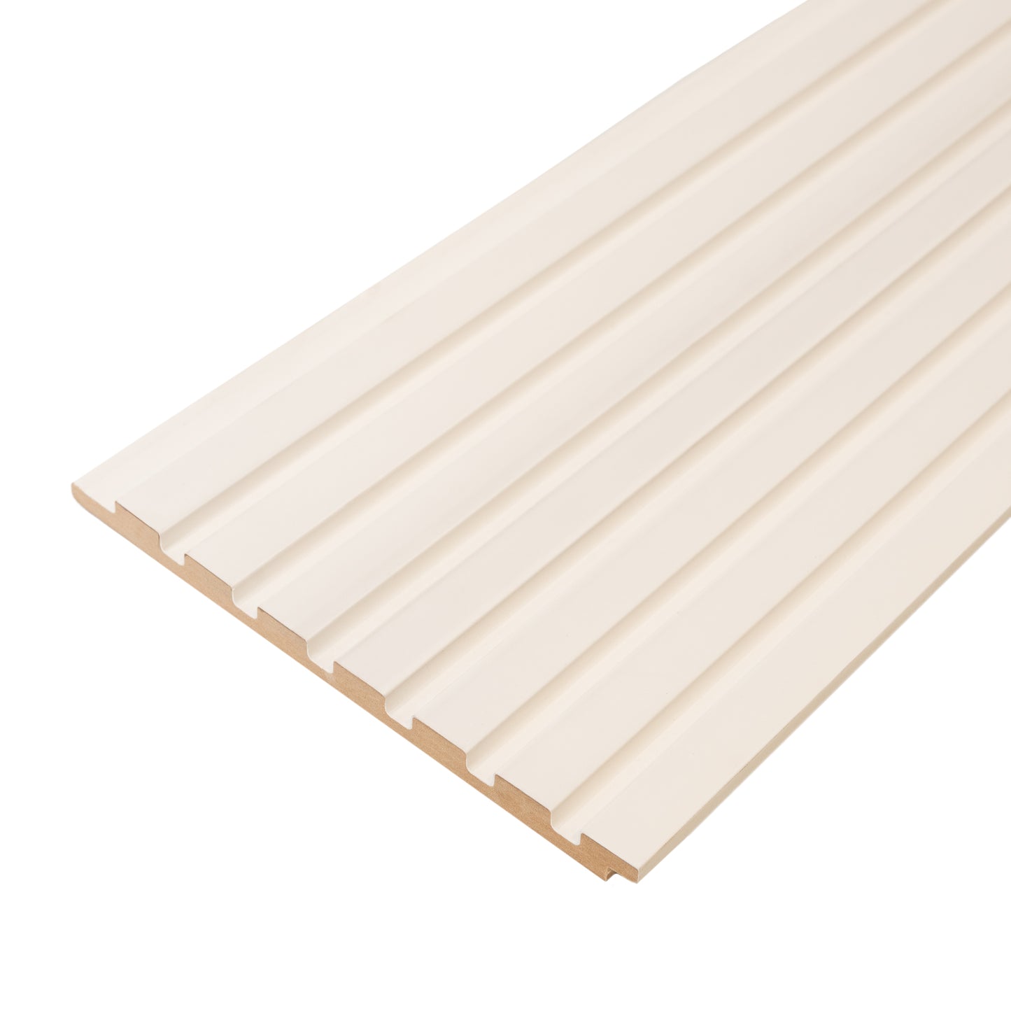 Flexible MDF Wall Panel - Textured Surface for Noise Reduction, Ready to Paint, White, 0.22" Depth, 7.79" Width, 108.27" Height, Easy Installation