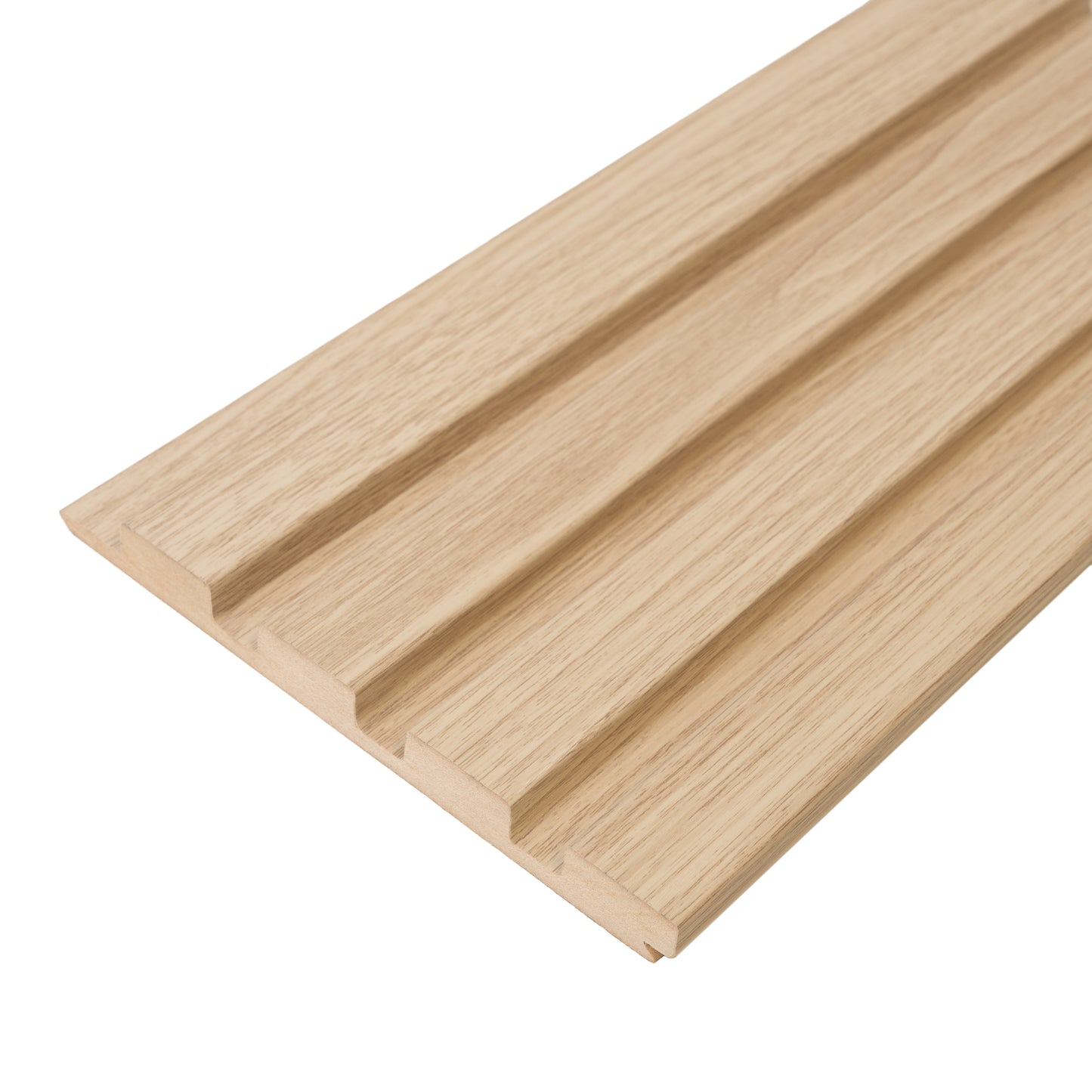 Modern MDF Wall Panel - Textured Surface for Noise Reduction, Honey Oak Finish, 0.71" Depth, 7.94" Width, 96.06" Height, Easy Installation