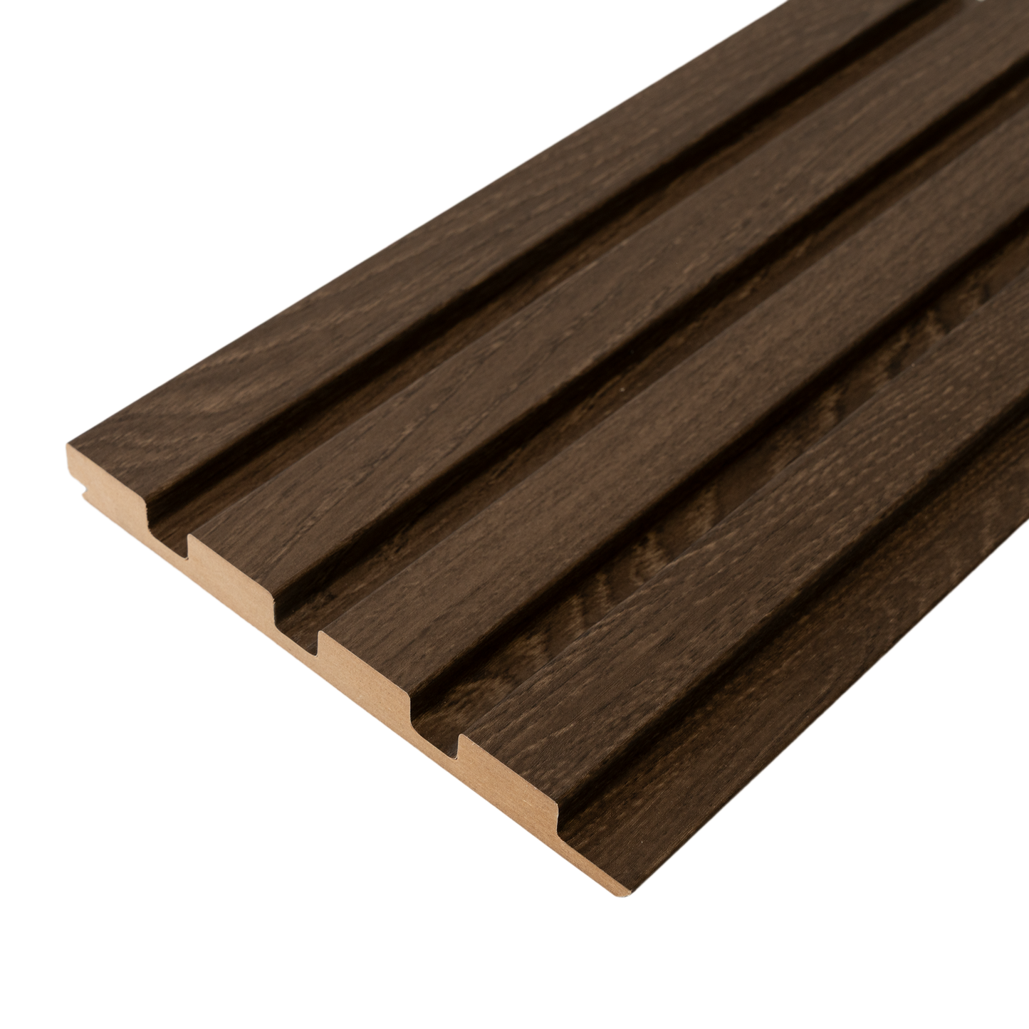 Modern MDF Wall Panel - Textured Surface for Noise Reduction, Honey Oak Finish, 0.71" Depth, 7.94" Width, 96.06" Height, Easy Installation