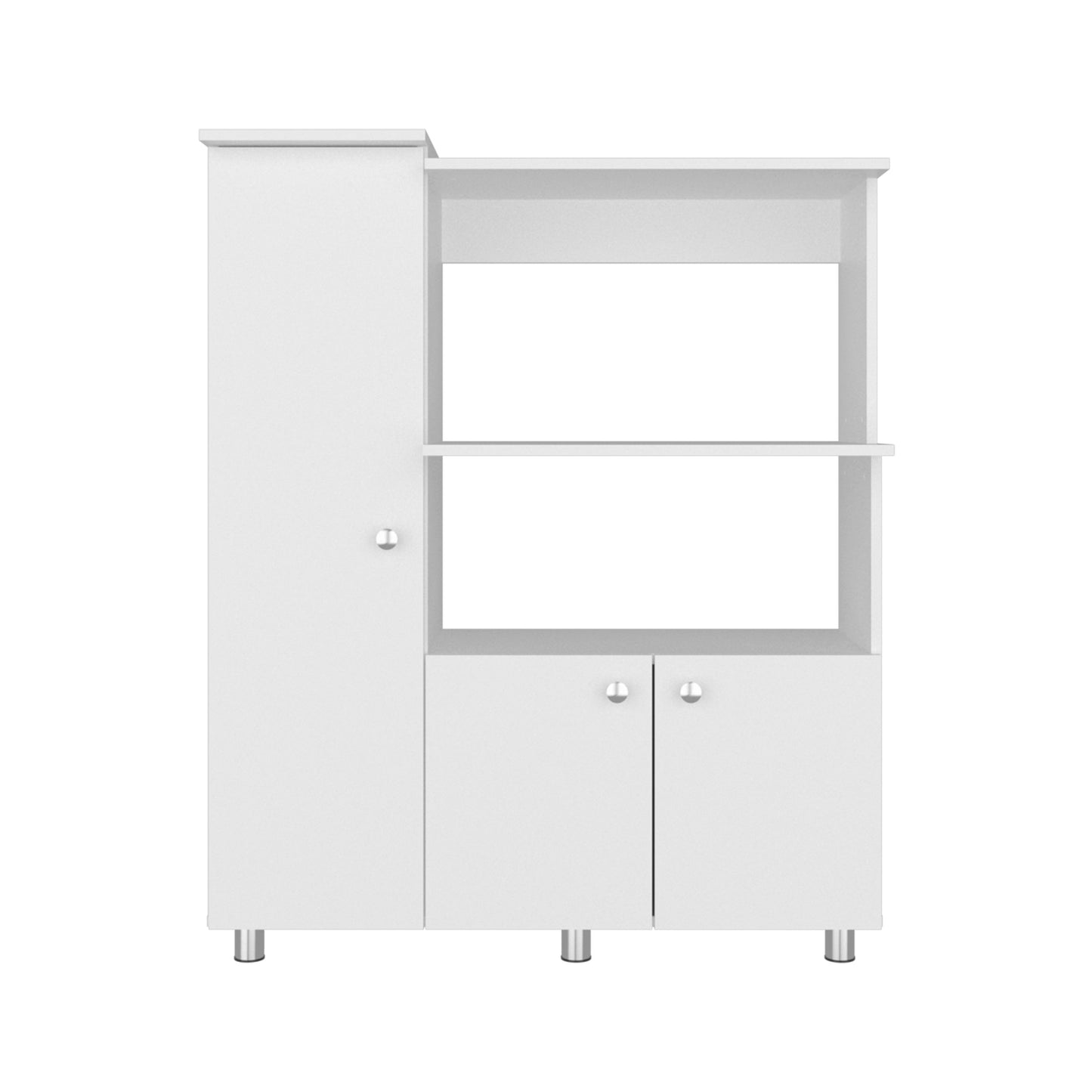 Lilo Kitchen Pantry Storage Cabinet with Microwave Shelf and 2 Hutch Cabinet with Enclosed Storage