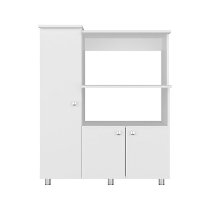Lilo Kitchen Pantry Storage Cabinet with Microwave Shelf and 2 Hutch Cabinet with Enclosed Storage