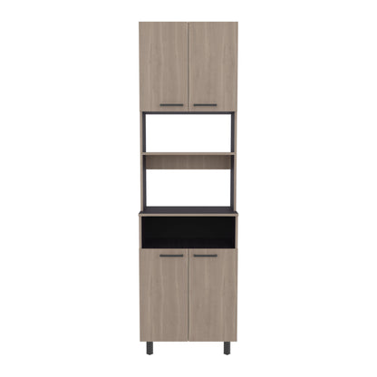 Otomo Pantry Cabinet, With 5 Shelves And 4 Doors