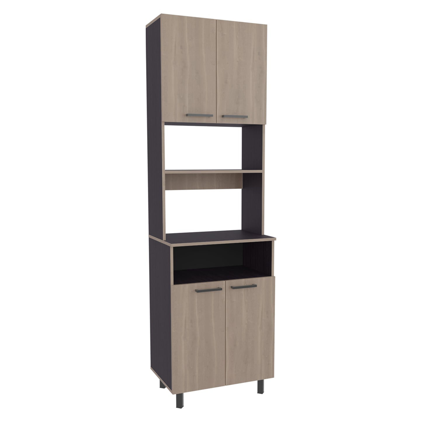 Otomo Pantry Cabinet, With 5 Shelves And 4 Doors