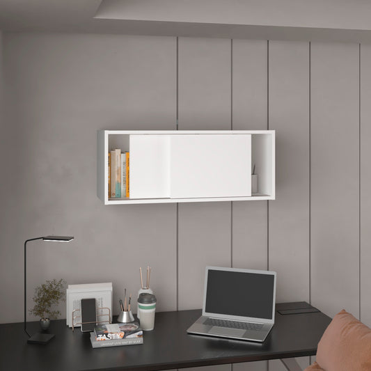 Note Wall Cabinet  with Sliding Doors , Wall Shelf, Storage Cabinet, Bedroom, Office, Living Room, Garage 32"W x 13" H