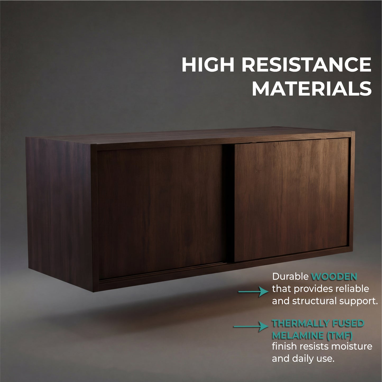 Note 32-Inch Wide Wall Storage Cabinet with Sliding Doors, Compact Wall-Mounted Storage Option for Bedroom, Office, Living Room or Garage Organization
