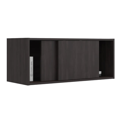 Note 32-Inch Wide Wall Storage Cabinet with Sliding Doors, Compact Wall-Mounted Storage Option for Bedroom, Office, Living Room or Garage Organization