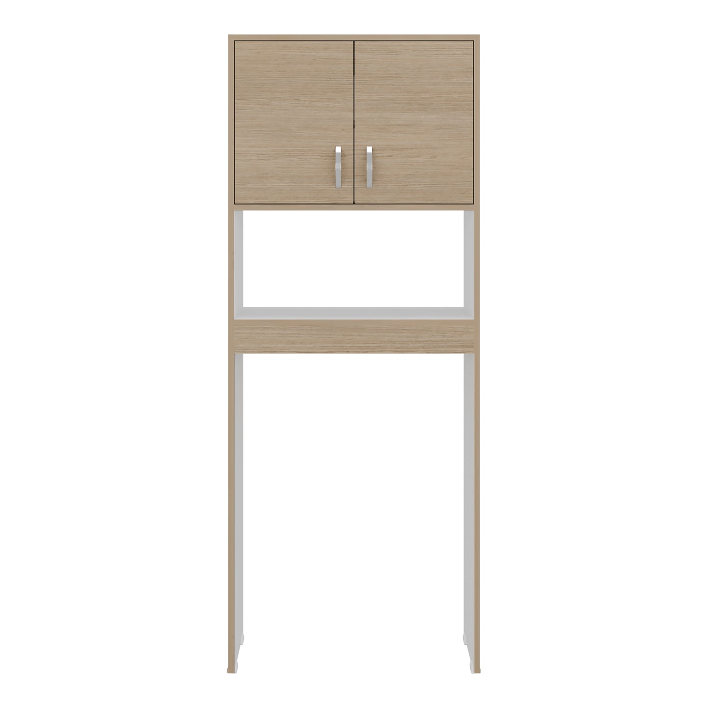 Optimizer Over-the-Toilet Bathroom Cabinet with 2-Door Compartment with 2 Interior Shelves and One Display Shelf
