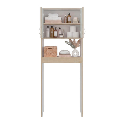Optimizer Over-the-Toilet Bathroom Cabinet with 2-Door Compartment with 2 Interior Shelves and One Display Shelf