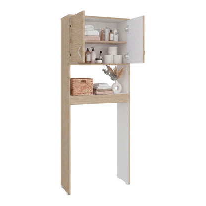 Optimizer Over-the-Toilet Bathroom Cabinet with 2-Door Compartment with 2 Interior Shelves and One Display Shelf