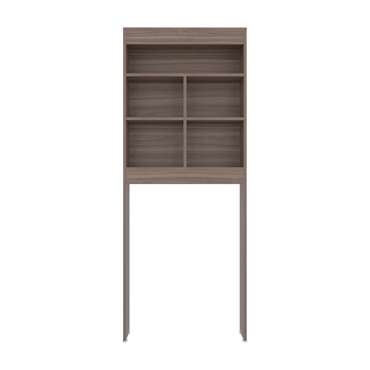 WC Over-the-Toilet Bathroom Storage Cabinet With 5 Open Display Shelves and Toilet Surround, Bathroom Storage