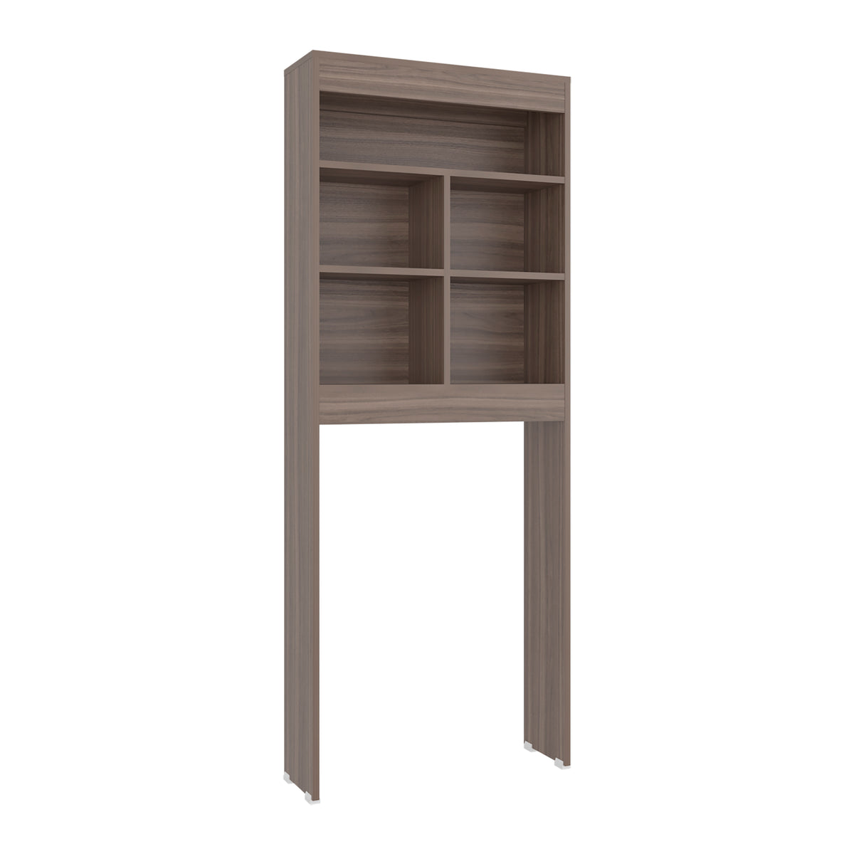 WC Over-the-Toilet Bathroom Storage Cabinet With 5 Open Display Shelves and Toilet Surround, Bathroom Storage